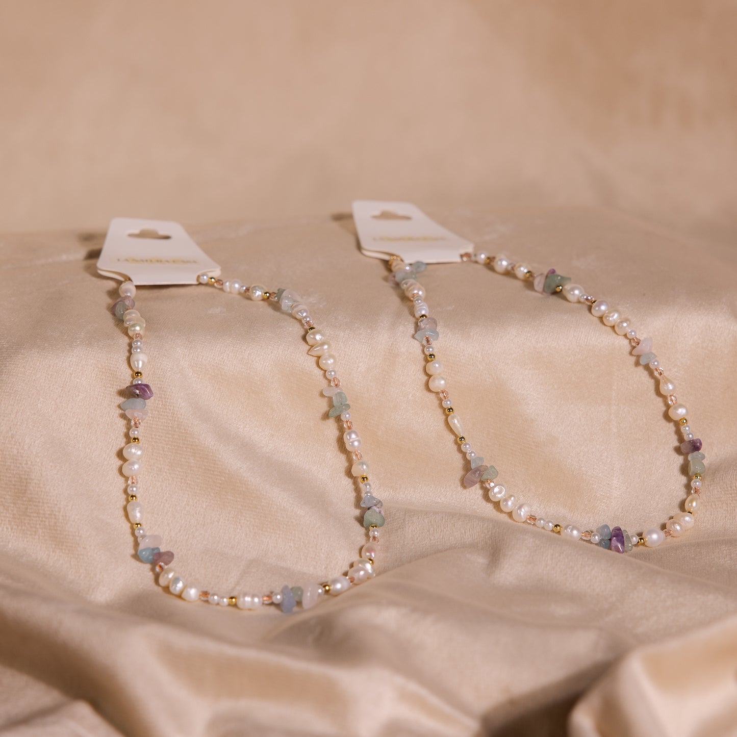Collier & Anklet Kaly (perles & pierres)